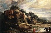 RUBENS, Pieter Pauwel Landscape with the Ruins of Mount Palatine in Rome USA oil painting artist